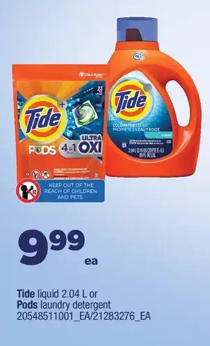 Real Canadian Superstore Tide liquid or pods laundry detergent offer