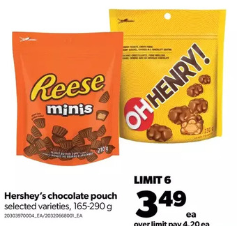 Real Canadian Superstore Hershey's chocolate pouch offer