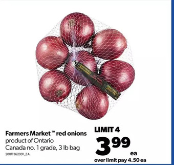 Real Canadian Superstore Farmers market red onions offer
