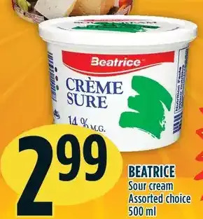 Marché Adonis Beatrice sour cream offer