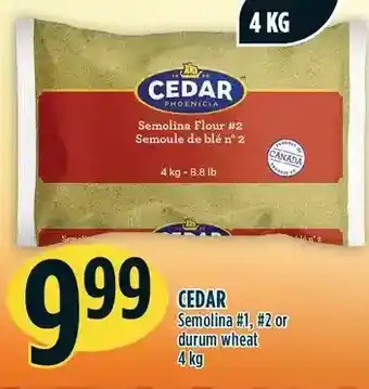 Marché Adonis Cedar semolina #1, #2 or durum wheat offer