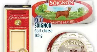 Marché Adonis Soignon goat cheese offer