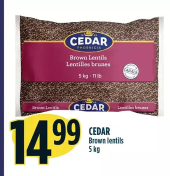 Marché Adonis Cedar brown lentils offer
