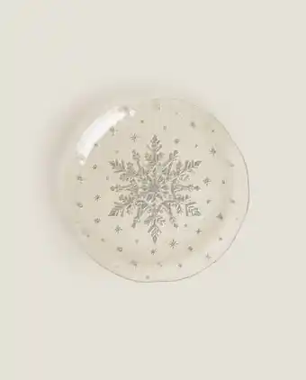 ZARA HOME Snowflake dessert plate offer