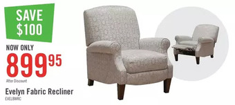 The Brick Evelyn fabric recliner offer