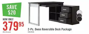 The Brick 2-pc. owen reversible desk package offer