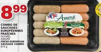 IGA Olymel Amoré Fresh European Sausage Combo 675 g offer