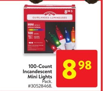 Walmart 100-count incandescent mini lights offer
