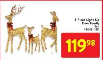 Walmart 3-piece light-up deer family offer