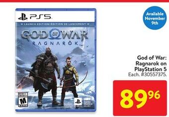 Walmart God of war: ragnarok on playstation 5 offer
