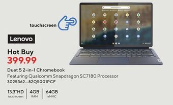 Staples Lenovo duet 5 2-in-1 chromebook offer