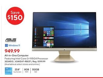 Staples Asus® all-in-one computer offer