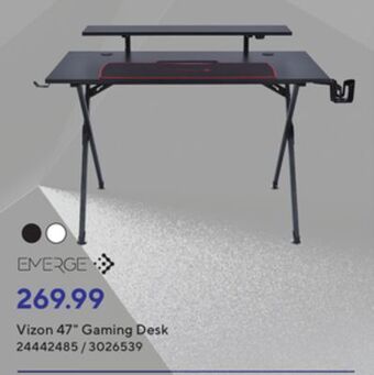Staples Emerge vizon 47" gaming desk offer