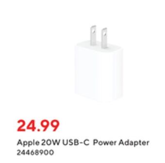 Staples Apple 20w usb c power adapter offer
