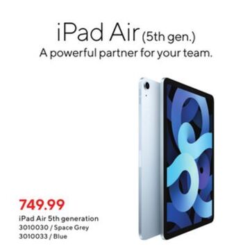 Staples Apple ipad air 5th generation offer