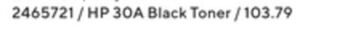 Staples Hp 30a (cf230a) black original laserjet toner cartridge offer