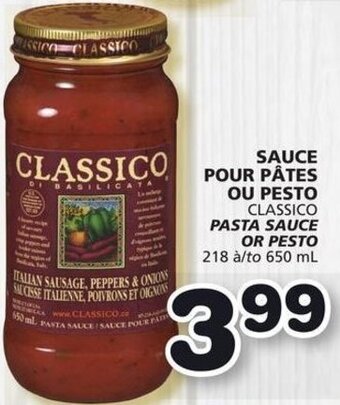 IGA Classico Pasta Sauce or Pesto 650 ml offer