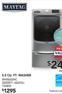 Lowe's Maytag 5.5 cu. ft. washer offer