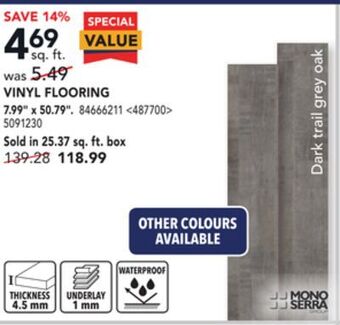 Lowe's Mono serra vinyl flooring 7.99" x 50.79" offer