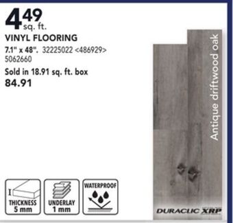 Lowe's Duraclic xrp vinyl flooring 7.1" x 48" offer