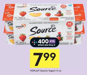 Foodland Yoplait source yogurt offer