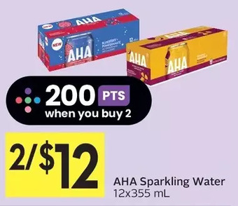 Foodland Aha sparkling water offer