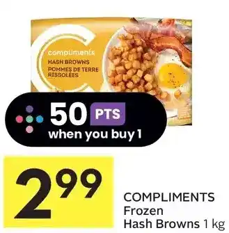Foodland Compliments frozen hash browns offer