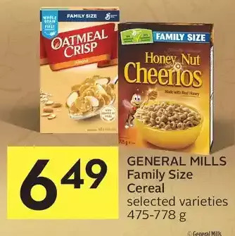 Foodland General mills family size cereal offer
