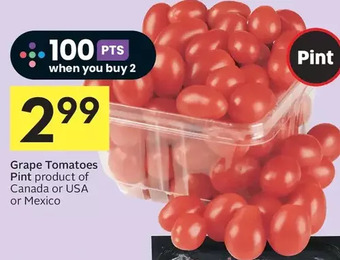 Foodland Grape tomatoes pint offer