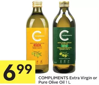 Foodland Compliments extra virgin or pure olive oil offer
