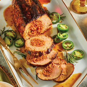 M & M Food Market Honey jalapeño flavoured stuffed pork tenderloin offer