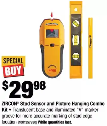 Home Depot Zircon stud sensor and picture hanging combo kit offer