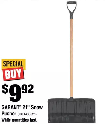 Home Depot Garant 21" snow pusher offer
