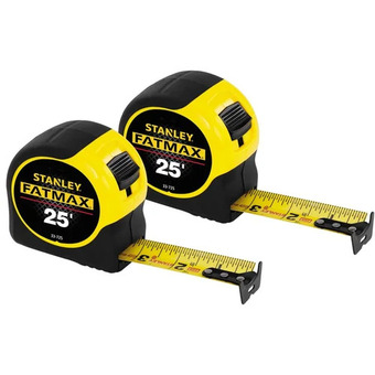 Home Depot 2-pack stanley fatmax 25' tape measures offer