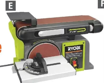 Home Depot Ryobi belt disc benchtop sander offer