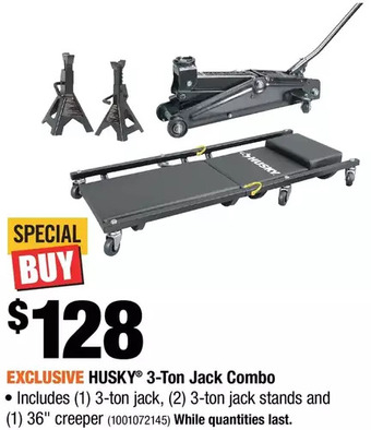 Home Depot Husky 3-ton jack combo offer
