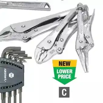 Home Depot Husky 3-piece locking pliers set offer