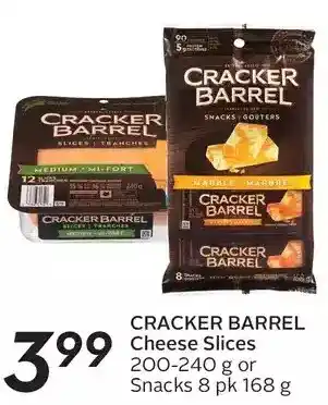 Sobeys Cracker barrel cheese slices or snacks offer