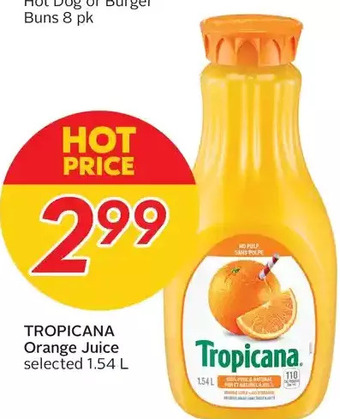 Sobeys Tropicana orange juice offer