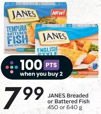 Sobeys Janes breaded or battered fish offer