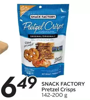 Sobeys Snack factory pretzel crisps offer