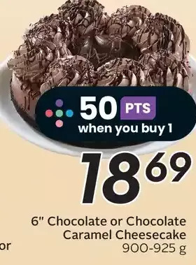 Sobeys 6" chocolate or chocolate caramel cheesecake offer