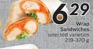 Sobeys Wrap sandwiches offer