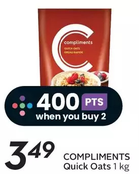 Sobeys Compliments quick oats offer