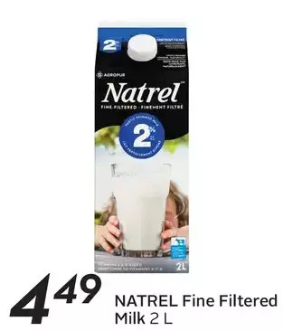 Sobeys Natrel fine filtered milk offer