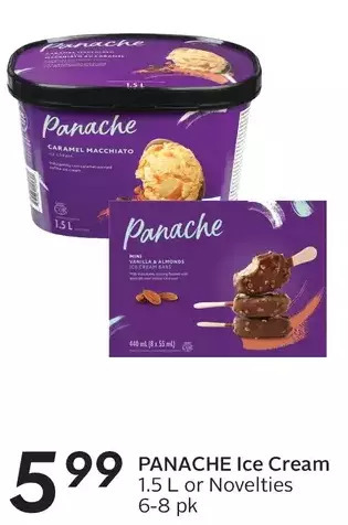 Sobeys Panache ice cream or novelties offer