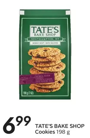 Sobeys Tate's bake shop cookies offer