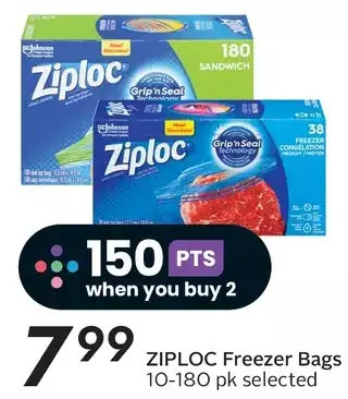Sobeys Ziploc freezer bags offer