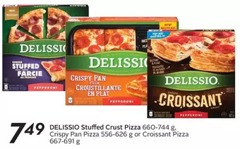 Sobeys Delissio stuffed crust pizza, crispy pan pizza or croissant pizza offer