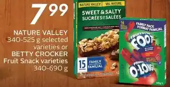 Sobeys Nature valley or betty crocker fruit snack offer